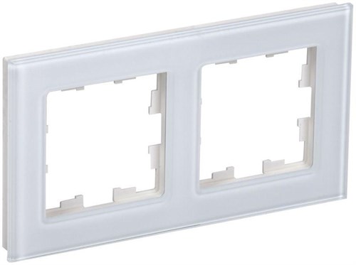 Рамка 2-м BRITE РУ-2-2-БрБ стекло бел. IEK BR-M22-G-K01 1679815 - фото 16756656