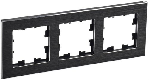 Рамка 3-м BRITE РУ-3-1-БрЧ металл черн. IEK BR-M32-M-K02 1679805 - фото 16756665