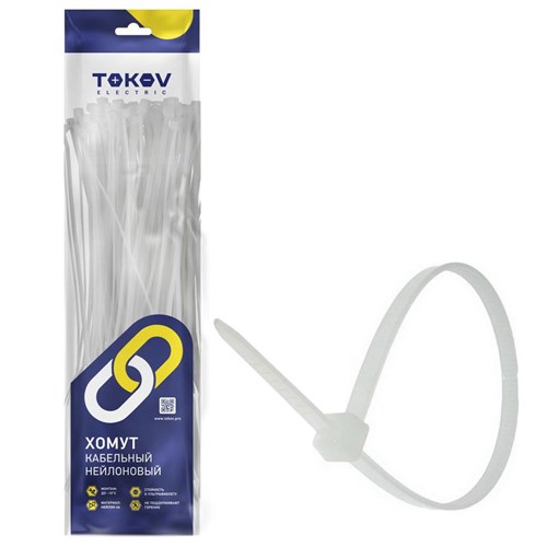 Хомут кабельный нейлоновый бел. 4.8х250 (уп.100шт) TOKOV ELECTRIC TKE-HNS-4.8-250-W/100 1672337 - фото 16756691