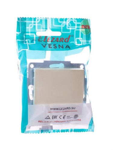 Выключатель 1-кл. СП Vesna с индикацией механизм крем. LEZARD 742-0388-111 1633826 - фото 16756715