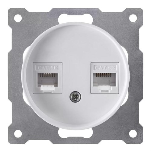 Розетка компьютерная 2-м СП Florence RJ45 кат.5E механизм бел. (1E20901300) OneKeyElectro 2172772 1656682 - фото 16756745