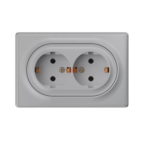 Розетка 2-м СП Florence 16А IP20 с заземл. винт. клеммы сер. 1E10401302 OneKeyElectro 2172836 1656715 - фото 16756750
