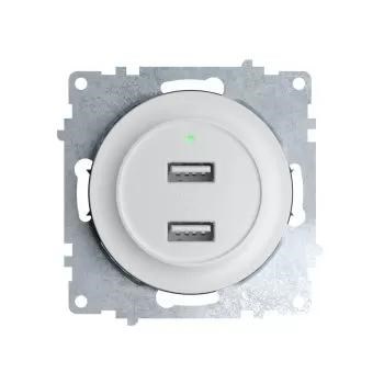 Розетка USB 2-м СП Florence 16А IP20 с подсветкой механизм бел. (1E10351300) OneKeyElectro 2260089 1656747 - фото 16756751