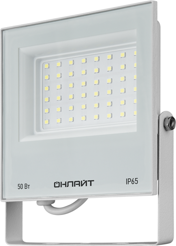 Прожектор светодиодный 90 136 OFL-50-4K-WH-IP65-LED 50Вт 4000К IP65 4000лм бел. ОНЛАЙТ 90136 1655151 - фото 16756769