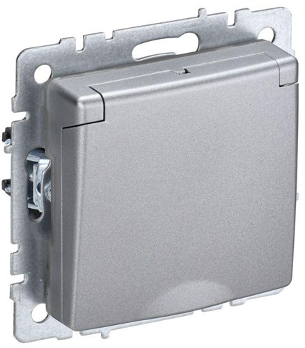 Розетка BRITE РСбш10-3-БрА 16А IP20 с заземл. защ. шторки с крышкой механизм алюм. IEK BR-R16-16-K47 1617425 - фото 16756844