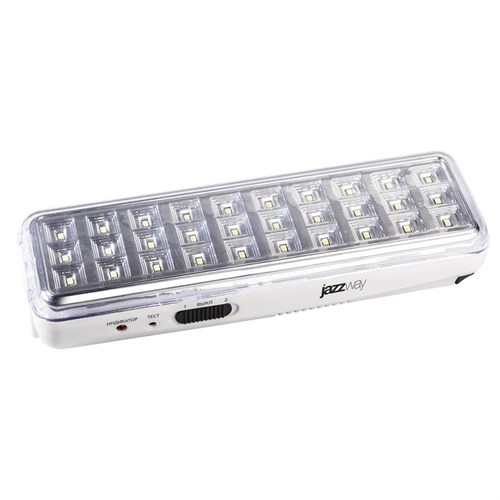 Фонарь-светильник аккумуляторный Accu9-L30-wh аварийный 30SMD яркий 300лм 2ч/эконом 90лм 6ч 220В аккум. Li-ion 3.7В 1.2А.ч бел. JazzWay 5024533 1480091 - фото 16757136