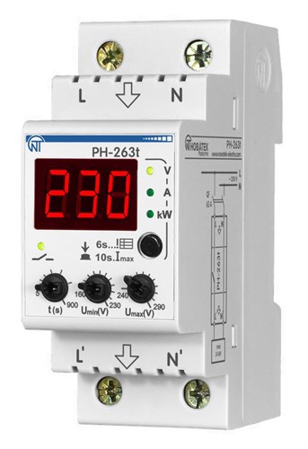 Реле напряжения PH-263 T НовАтек-Электро 3425600263т 1413356 - фото 16757183