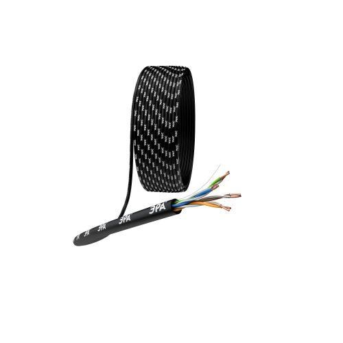 Кабель витая пара U/UTP кат.5E 4х2х24AWG solid CU PE Outdoor черн. (м) Эра Б0044431 1408265 - фото 16757185