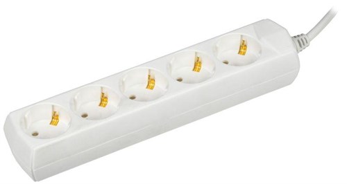 Удлинитель 5х1.5м с заземл. 10А IP20 У05 2P+PE 250В 3х1 GENERICA WYP10-10-05-D15-Z-G 1383730 - фото 16757331