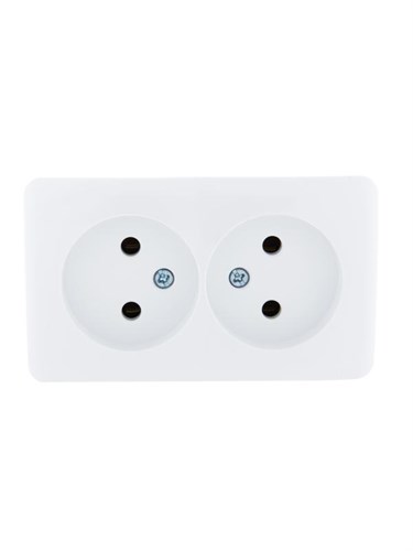 Розетка 2-м ОП Viola 16А IP20 без заземл. бел. LEZARD 751-0200-128 536578 - фото 16757478