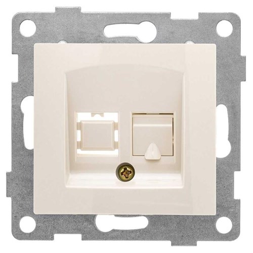 Розетка компьютерная 1-м СП Bravo RJ45 механизм беж. GUSI С10К1-003 543226 - фото 16757566