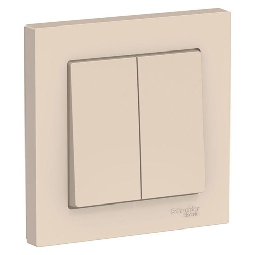 Выключатель 2-кл. СП AtlasDesign 10А IP20 (сх. 5) 10AX в сборе беж. SE ATN000252 1240204 - фото 16757805