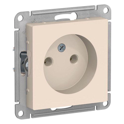 Розетка 1-м СП AtlasDesign 16А IP20 без заземл. без защ. шторок механизм беж. SE ATN000241 1240196 - фото 16757815