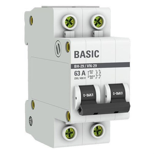 Выключатель нагрузки 2п 63А ВН-29 Basic EKF SL29-2-63-bas 1223402 - фото 16757888