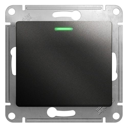 Переключатель проходной 1-кл. СП Glossa 10А IP20 (сх. 6а) 10AX с подсветкой механизм антрацит SE GSL000763 400321 - фото 16758347