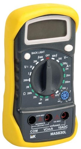 Мультиметр цифровой Master MAS830L IEK TMD-3L-830 278495 - фото 16758492