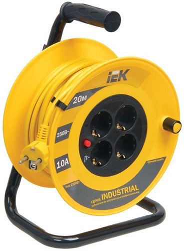 Удлинитель на катушке 4х20м с заземл. 10А IP20 Industrial УК20 3х1 термозащита IEK WKP14-10-04-20 277735 - фото 16758501