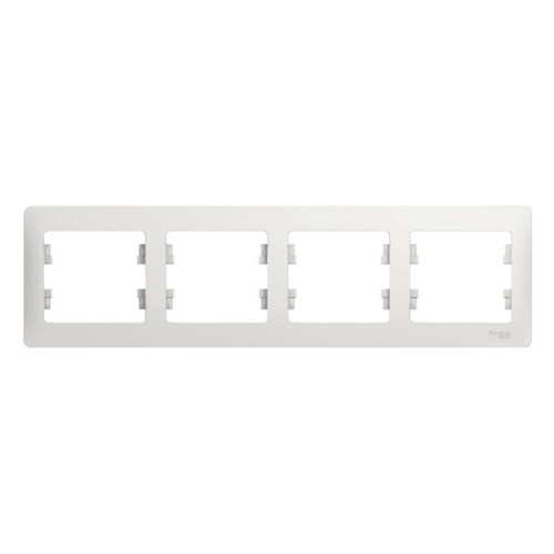 Рамка 4-м Glossa горизонт. бел. SE GSL000104 275130 - фото 16758515