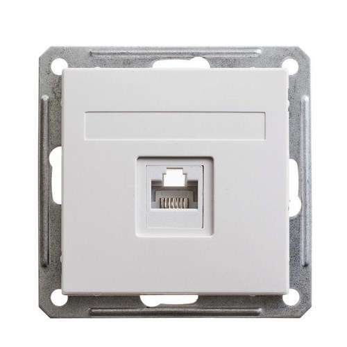 Розетка компьютерная 1-м СП W59 RJ45 кат.5E механизм бел. SE RSI-152K5E-1-86 223134 - фото 16758738