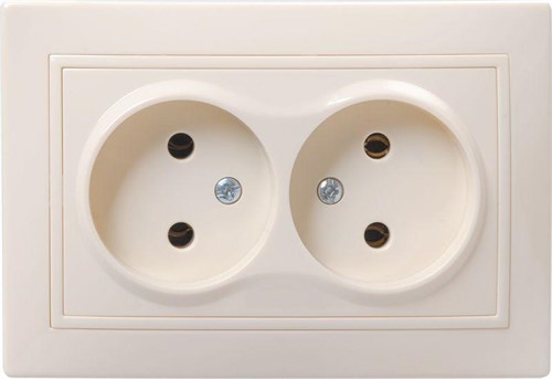 Розетка 2-м СП Кварта 10А IP20 без заземл. без защ. шторок крем. IEK ERK23-K33-10-DM 245474 - фото 16758810