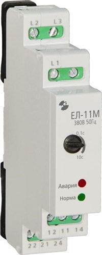 Реле контроля напряжения 3ф ЕЛ-11М УХЛ4 380В 50Гц задержка срабатывания 0.1...10с ток контактов исполнит. реле 5А 2п Реле и Автоматика A8222-77135181 194843 - фото 16758931