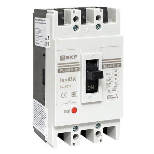 Выключатель автоматический 3п 63/63А 25кА ВА-99М PROxima EKF mccb99-63-63m 83028 - фото 16759242