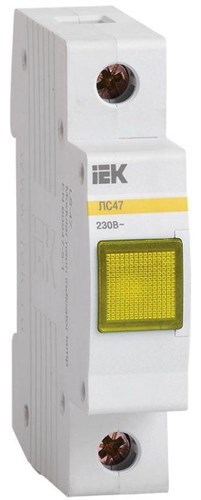 Лампа сигнальная ЛС-47 желт. IEK MLS10-230-K05 45051 - фото 16759327