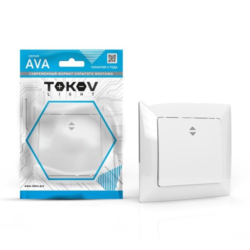 Переключатель проходной 1-кл. СП AVA 10А IP20 в сборе бел. TOKOV LIGHTTKL-AV-P1F-C01 1909892 - фото 16759564