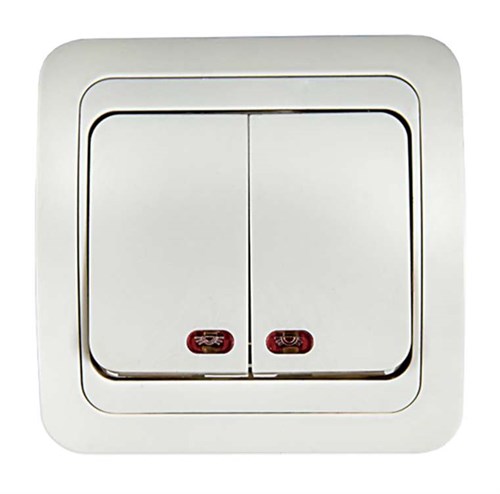 Выключатель 2-кл. СП Classico 2123 10А IP20 с подсветкой бел. ASD / IN HOME 4680005959877 464626 - фото 16759688