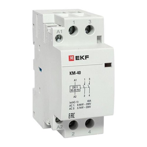 Контактор модульный КМ 40А 2NО (2 мод.) EKF km-2-40-20 147146 - фото 16759744