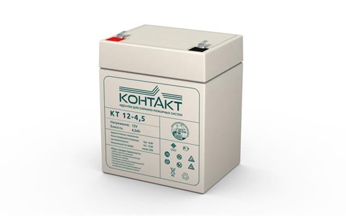 Аккумулятор ОПС 12В 4.5А.ч КТ 12-4.5 Контакт 1906721 - фото 16759774