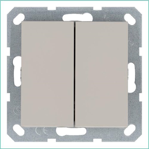 Переключатель проходной 2-кл. 10А IP20 механизм тауп Jasmart G3022T 1945011 - фото 16759897