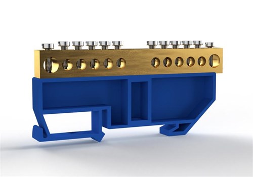 Шина нулевая на DIN-изоляторе 8х12мм 12 отвер. латунь TOKOV ELECTRIC TKE-BCB-812-12-DIN/N 1855438 - фото 16760178