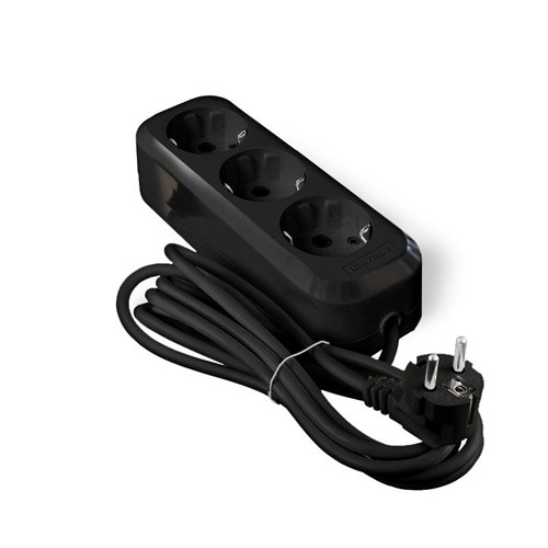 Удлинитель 3х2м с заземл. 16А IP20 Е-303 ПВС 3х1 АБС-пластик черн. UNIVersal 2180 1819896 - фото 16760187