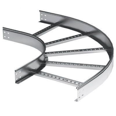 Угол горизонтальный 90град. 100х600 R-600 в компл. с крепежн. элемент. и соед. пластинами гор. оцинк. DKC LC1660KHDZ 1843469 - фото 16760215