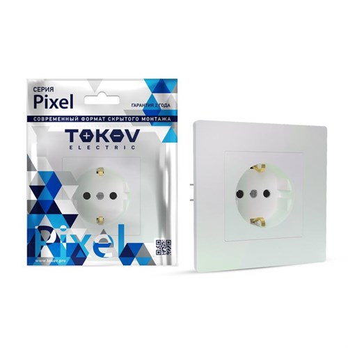 Розетка 1-м СП Pixel 16А IP20 с заземл. защ. шторки в сборе перламутр. TOKOV ELECTRIC TKE-PX-R1FZSF-C04 1792297 - фото 16760421