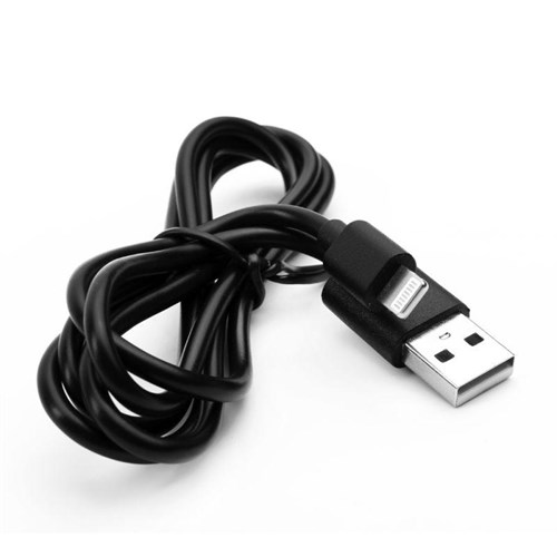 Кабель USB-Lightning 2А 1м зарядка + передача данных черн. (пакет) ERGOLUX 15092 1747382 - фото 16760445