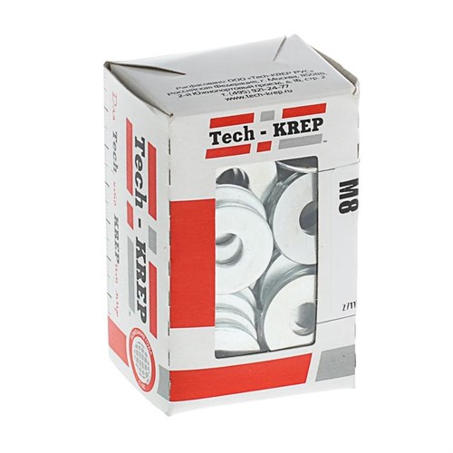 Шайба DIN9021 кузовная оцинк. М8 (уп.100шт) Tech-KREP 105266 1744440 - фото 16760452