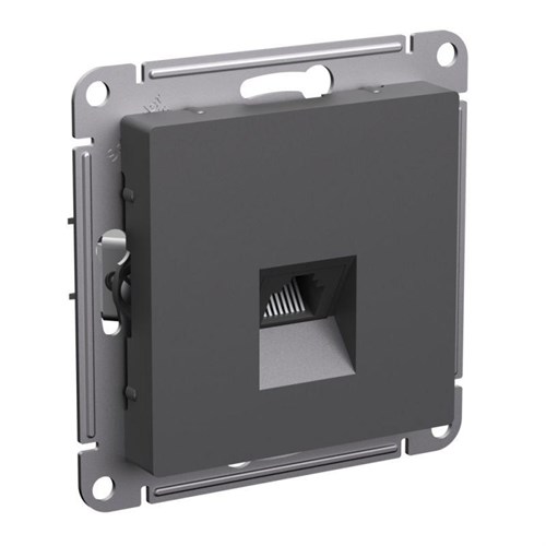 Розетка компьютерная AtlasDesign RJ45 кат.5E механизм базальт SE ATN001483 1742043 - фото 16760487