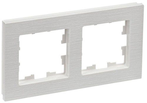 Рамка 2-м BRITE РУ-2-Бр бел. рифленый IEK BR-M22-51-K01 1766139 - фото 16760525