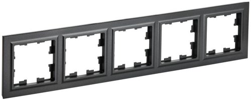 Рамка 5-м BRITE РУ-5-БрЧ черн. IEK BR-M52-K02 1701811 - фото 16760631
