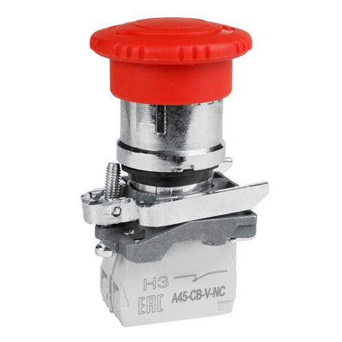 Кнопка аварийного останова OptiSignal D22 C4-ESTR-01 металл 1НЗ возврат поворотом XB4BS8442 КЭАЗ 332178 1739179 - фото 16760635