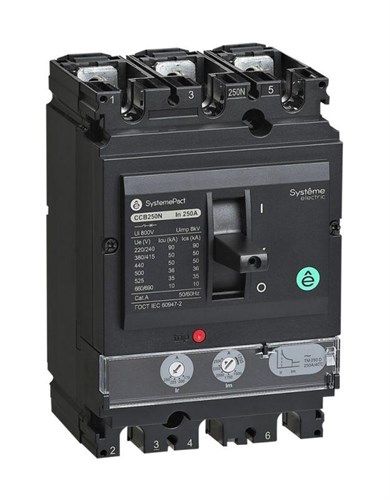 Выключатель автоматический SYSTEMEPACT CCB250 36кА 3P3D TMD200 рычаг SE SPC250F200L3DF 1691756 - фото 16760713