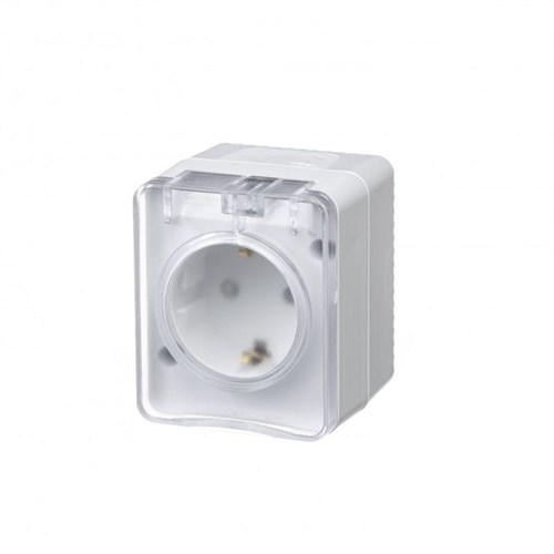 Розетка 1-м ОП AtlasDesign Profi54 16А IP54 250В с заземл. защ. шторки бел. SE ATN540145 1616133 - фото 16760921