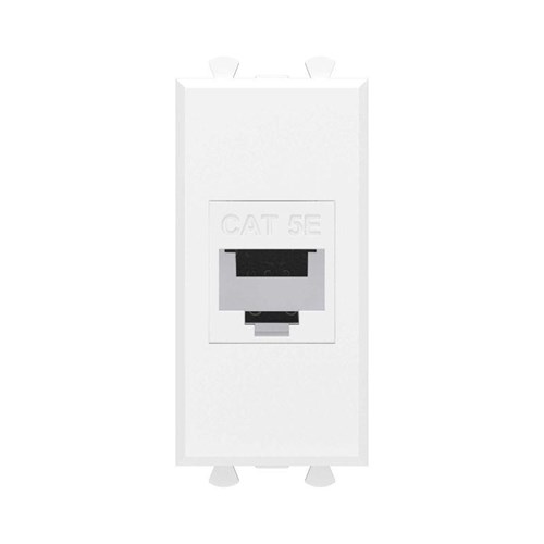 Розетка компьютерная 1мод. Avanti "Белое облако" RJ45 кат.5E без шторок модульная механизм DKC 4400661 1605794 - фото 16761095