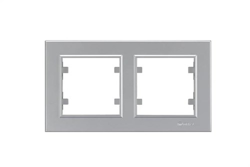 Рамка 2-м Karea горизонт. серебр. Makel 56065702 1599869 - фото 16761119