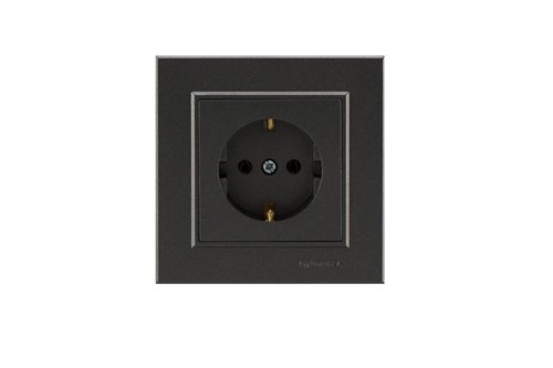 Розетка 1-м СП Karea 16А IP20 с/з дым. металлик Makel 56050028 1589879 - фото 16761129