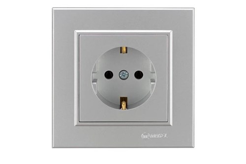 Розетка 1-м СП Karea 16А IP20 с/з сереб. Makel 56065028 1589936 - фото 16761132