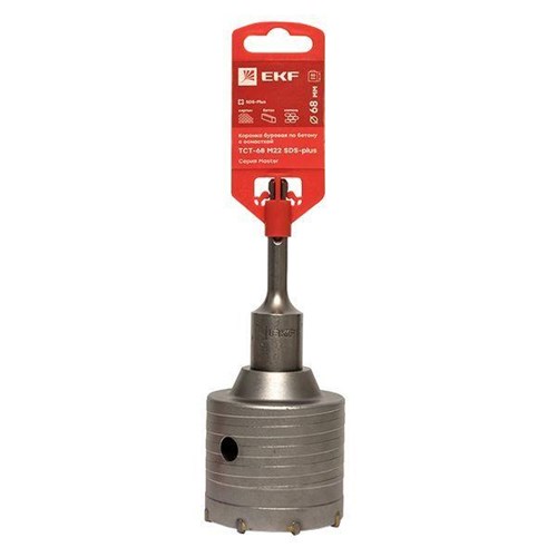 Коронка буровая по бетону с оснасткой TCT-68 М22 SDS-plus Master EKF tct-68-m22 1543837 - фото 16761182