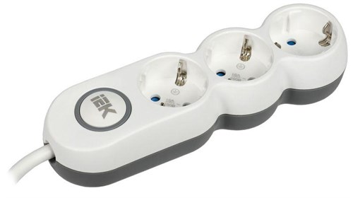 Удлинитель 3х3м с заземл. 16А IP20 Uno У03В 2P+PE 250В 3х1.5 IEK WYP53-16-03-03-ZK 1383724 - фото 16761408